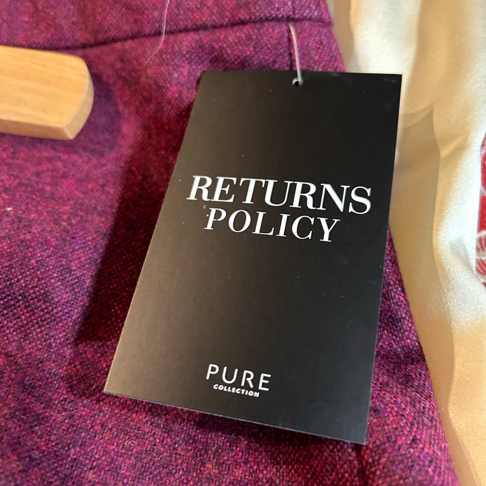 Plum pencil skirt (wool) from Pure Collection in the UK.